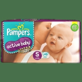 Pampers Active Baby Small 3-8 Kg, 46 Pcs