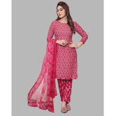 Kashvi Unstitched Crepe Printed Dress Material - Pink ( Pack of 1 ) - Pink