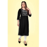 Kapadia - Black Rayon Womens Straight Kurti ( Pack of 1 ) - None