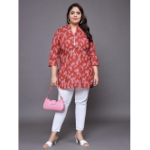 Tissu Cotton Printed Straight Women's Kurti - Maroon ( Pack of 1 ) - None