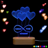 Personalized 3D illusion Multi-Color LED Lamp Infinity Love Design