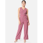 ALL WAYS YOU - Pink Crepe Regular Fit Womens Jumpsuit ( Pack of 1 ) - None