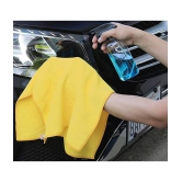 INGENS - Yellow 250 GSM Microfiber Cloth For Automobile ( Pack of 5 )