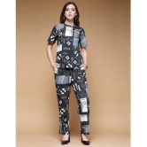 Selvia Black Printed Pant Top Set - None