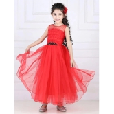 Toy Balloon Kids Red Net Girls Fit And Flare Dress ( Pack of 1 ) - None