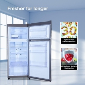 Godrej 212 L 2 Star Inverter, 24 Days Farm Freshness Frost Free Double Door Refrigerator Appliance (RT EONALPHA 250B 25 RI ST GL, Steel Glow)