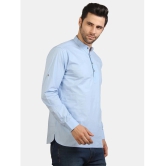 Life Roads - Sky Blue Cotton Mens Shirt Style Kurta ( Pack of 1 ) - None