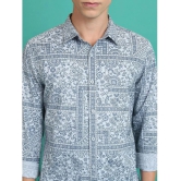 Ketch 100% Cotton Slim Fit Printed Full Sleeves Mens Casual Shirt - Blue ( Pack of 1 ) - None