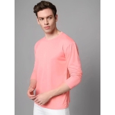 PPTHEFASHIONHUB Cotton Blend Oversized Fit Solid Full Sleeves Mens Round T-Shirt - Pink ( Pack of 1 ) - None