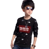 Force - Black Cotton Blend Boys T-Shirt ( Pack of 1 ) - None