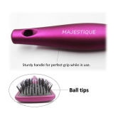 Majestique Purple Paddle Hair Brush Refresh And Extend For All Hair Types Soft Nylon Bristles