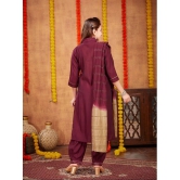 Aarika Wine Silk Girls Patiala Kurta Set ( Pack of 1 ) - None