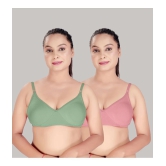 HAYA Multicolor Cotton Non Padded Womens Push Up Bra ( Pack of 2 ) - None