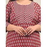 Swasti - Maroon Cotton Womens Straight Kurti ( Pack of 1 ) - None