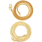 AanyaCentric Combo of 2 Gold Plated 28inches Long Fashion Chain - None