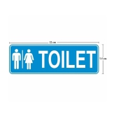 Asmi Collection Self Adhesive Toilet Sign Restroom Sign Wall Sticker ( 8 x 22 cms )