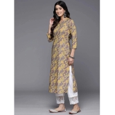 Varanga Cotton Printed Straight Womens Kurti - Yellow ( Pack of 1 ) - None