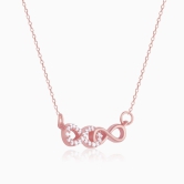 Rose Gold Double Infinity Love Necklace