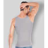 Dermawear - Light Grey Cotton Blend Men's Vest  ( Pack of 1 ) - M