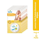 Kara Lemon Nail Polish Remover Wipes 30 Pulls  (Pack of 6)