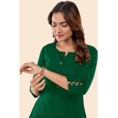 Glomee - Green Cotton Women's Straight Kurti ( Pack of 1 ) - None