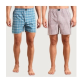 Joven Multicolor BOXER SHORTS Cotton Mens Boxer- ( Pack of 2 ) - None