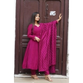 Burgundy Anarkali-M