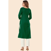 Glomee - Green Cotton Womens Straight Kurti ( Pack of 1 ) - None