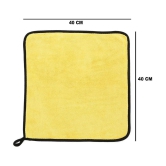 HOMETALES Yellow 600 GSM Drying Towel For Automobile ( Pack of 2 )