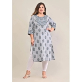 Swasti - Grey 100% Cotton Womens Straight Kurti ( Pack of 1 ) - None