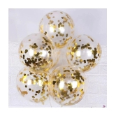 30 pcs Metallic Balloon ( Red, Green, White, Gold ) + 5 Pcs Confetti Balloon ( Gold ) For Party Decoration - Multi-Color