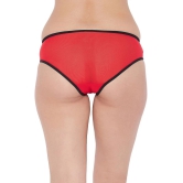 Clovia Red Lace Solid Womens Thongs ( Pack of 1 ) - None