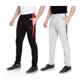 Zeffit Solid Men Black, Grey Track Pants (Pack Of 2 ) - M