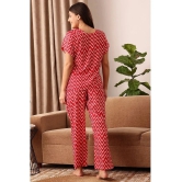 Clovia Red Crepe Womens Nightwear Nightsuit Sets ( Pack of 1 ) - None