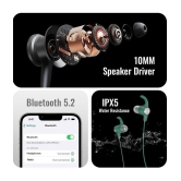 Tecsox Blaze300 Bluetooth Bluetooth Earphone In Ear Powerfull Bass Green