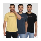 Zeffit - Multicolor Cotton Blend Regular Fit Mens T-Shirt ( Pack of 3 ) - None