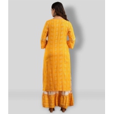 Lee Moda - Yellow Straight Rayon Women's Stitched Salwar Suit ( Pack of 1 ) - Red