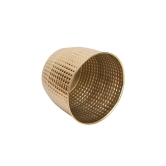 Indoor Round Golden Hammered Floor Planter