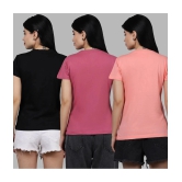 Fabflee - Multicolor Cotton Regular Fit Womens T-Shirt ( Pack of 3 ) - None