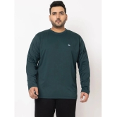 YHA Cotton Blend Regular Fit Solid Full Sleeves Mens T-Shirt - Dark Green ( Pack of 1 ) - None