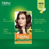 Nisha Creme Hair Color 3.0 Dark Brown 120g, Permanent Hair Color for Women & Men, Ammonia Free Hair Colour