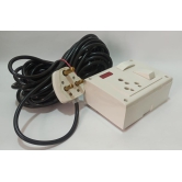 16A 1 Socket & 1 Switch Extension Box with Indicator, 16A Plug & 25 Meter Wire