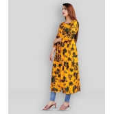 SIPET - Yellow Rayon Womens Front Slit Kurti ( Pack of 1 ) - None