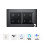 L&G 4M Touch Switch Board, Smart Touch Switch Panel | German Technology with Indian Standards-Grey / Plastic