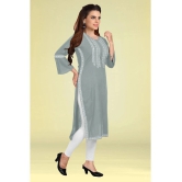 Kapadia - Grey Rayon Womens Straight Kurti ( Pack of 1 ) - None