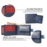 LEADERACHI Leather Blue Wallet for Men