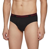 Macroman M-Series Men's Salsa Classic Modern Hip Cotton Brief- M509-XL / Black