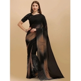 LEELAVATI - Black Georgette Saree With Blouse Piece ( Pack of 1 ) - Black