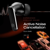 Noise Buds Venus Truly Wireless in-Ear Earbuds with ANC (Up to 30dB), 40H Playtime, Quad Mic with ENC, Instacharge (10 min = 120 min), Low Latency(up to 45ms), 10mm Driver Cosmic Black