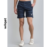 Mens Running Jacquard Shorts-Navy / M